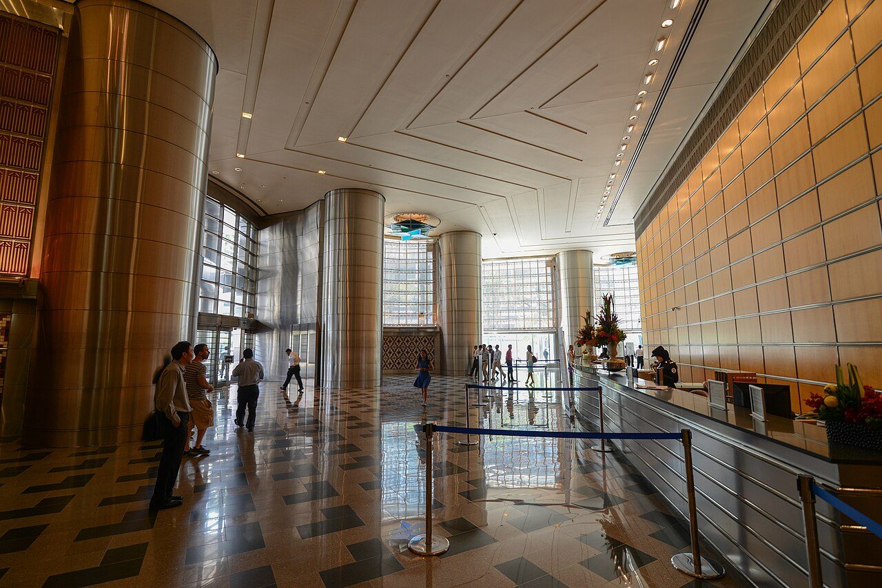 Islamic geometric patterns in the Petronas Towers foyer