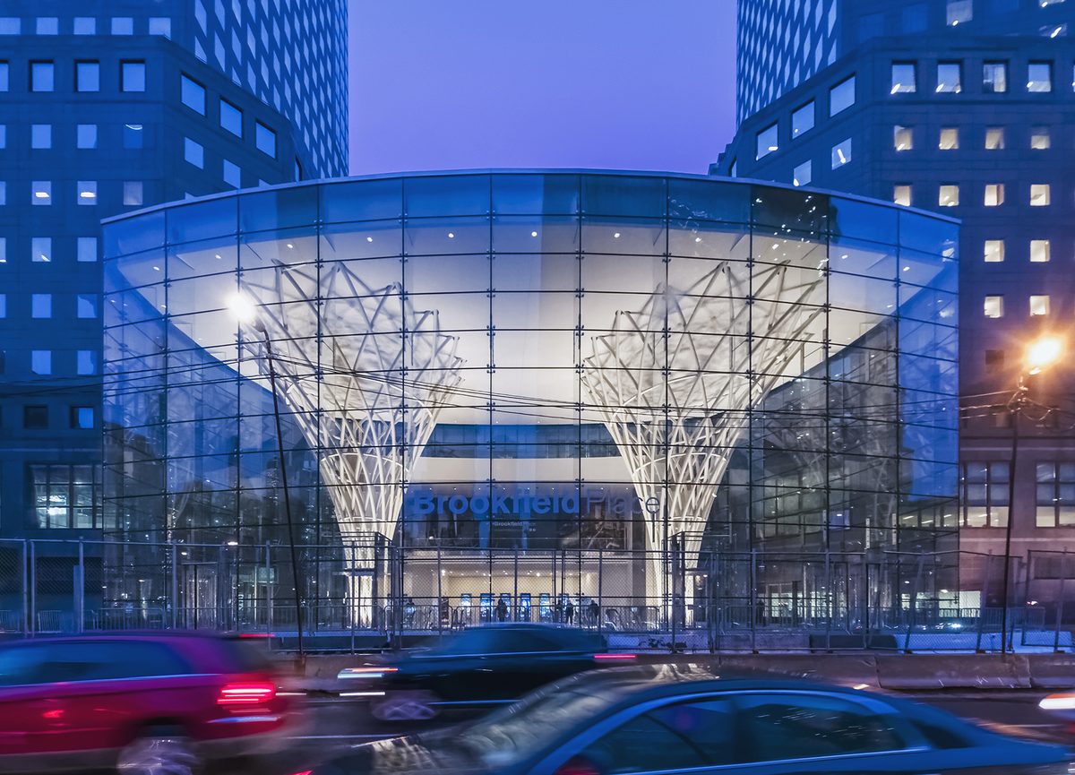 Brookfield Place (formerly World Financial Center) in New York designed by Pelli