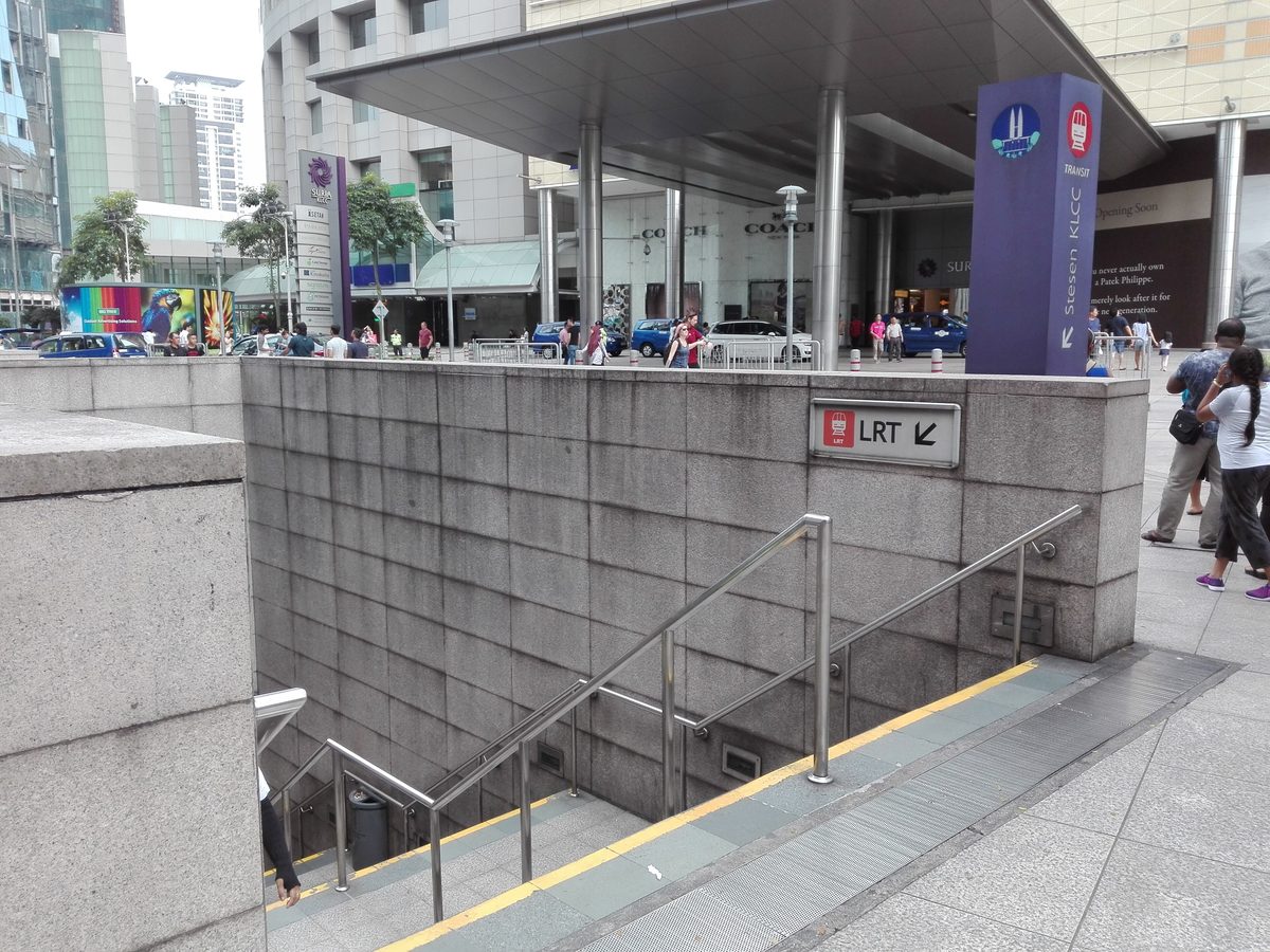 Entrance to KLCC LRT station from Suria KLCC